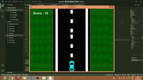 Car Game In Python With Source Code Pygame Module Youtube