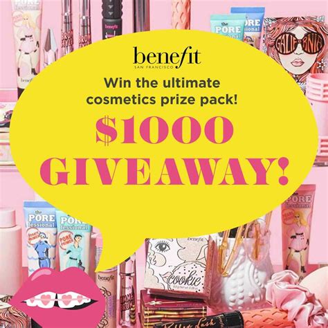 Win A Cosmetics Prize Pack Worth 1000 From Benefit Cosmetics