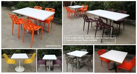 Dirty Resistance Fast Food Restaurant Solid Surface Tables With Chairs