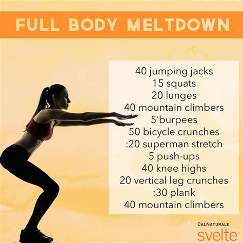 Svelte Full Body Meltdown Get Fit Fitness Tips Strength Workout