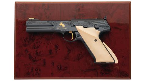 Engraved Gold Inlaid Colt Match Target Woodsman Pistol Rock Island