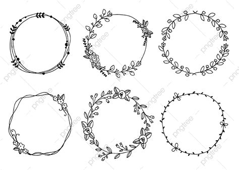 Hand Drawn Wreath Vector Design Images Hand Drawn Wreaths Vector