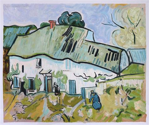 Farmhouse With Two Figures Vincent Van Gogh Hand Painted Oil Painting