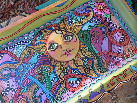 Hippie Art Singleton Hippie Art Sunshine Hippie Painting