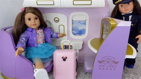 American Girl Doll Packing Her Suitcase For Vacation ️ Doll Airplane