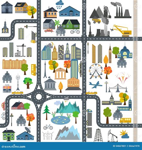 Generador Del Mapa De La Ciudad Elementos Para Crear Su Ciudad Perfecta