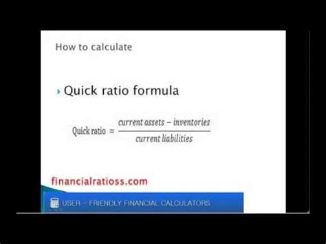 Calculate the total overhead assigned to each product by using only machine hours to calculate a plantwide rate. What is quick ratio? - YouTube