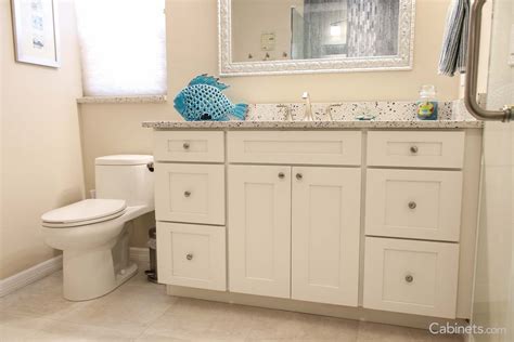 Transitional White Shaker Bathrooms With Touches Of Glam