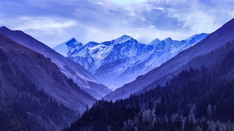 Download Snowy Blue Mountains 4k Wallpaper By Cmendoza Wallpaper