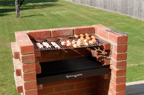 Bkb401 Brick Bbq Kit With Warming Rack And Stainless Steel Grill