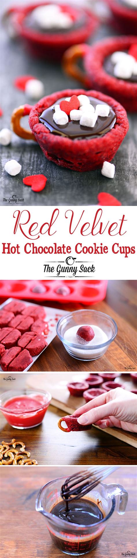 Red Velvet Hot Chocolate Cookie Cups The Gunny Sack Hot Chocolate