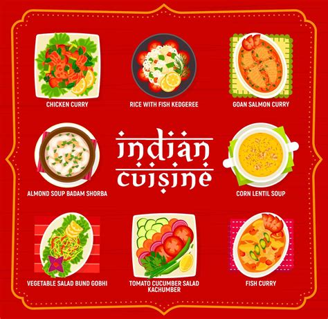 Indian Cuisine Restaurant Food Menu Vector Page 14472055 Vector Art At