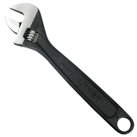 Urrea 12 In Long Black Finish Adjustable Wrench 712s The Home Depot