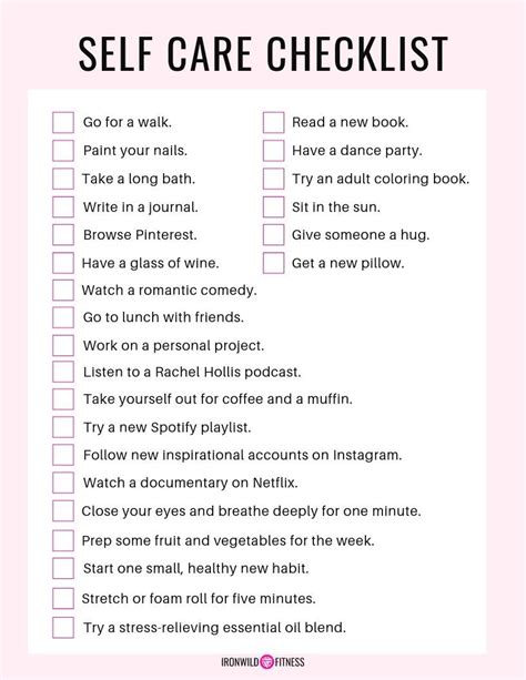 25 Easy Must Try Self Care Ideas For Moms Ironwild Fitness Self