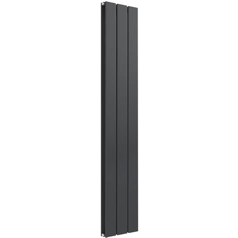 Reina Flat Steel Anthracite Double Panel Vertical Designer Radiator Mm H X Mm W Electric