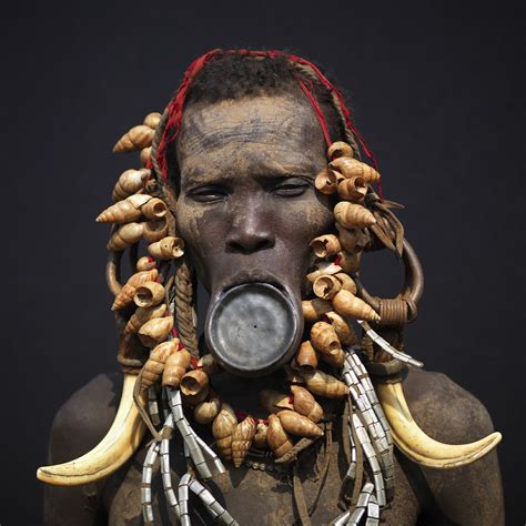 Mursi Woman With Lip Plate Ethiopia Piercing Labret An Flickr