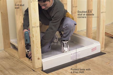 Diy Walk In Shower Base Building A Shower Pan With Vinyl Liner 12 Steps Instructables