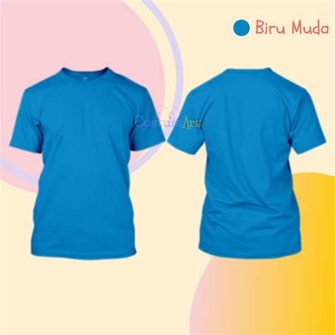 Detail Desain Kaos Polos Biru Muda Depan Belakang Koleksi Nomer 10