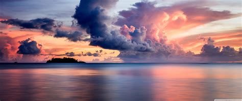 Free Download Sunset Clouds Guam 4k Hd Desktop Wallpaper For Wide Ultra