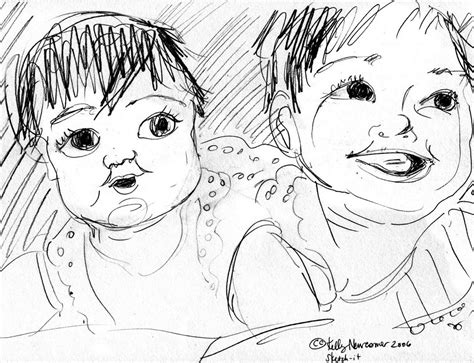 Sketch It Twin Baby Girls