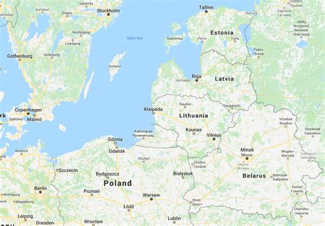 What Is The Countryregion Between Poland And Lithuania Geographic