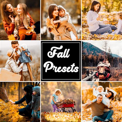 Engagement, wedding, travel, lifestyle, instagram and fashion photography outdoor and indoor family photos portrait. Fall Lightroom Presets - PSD Stack