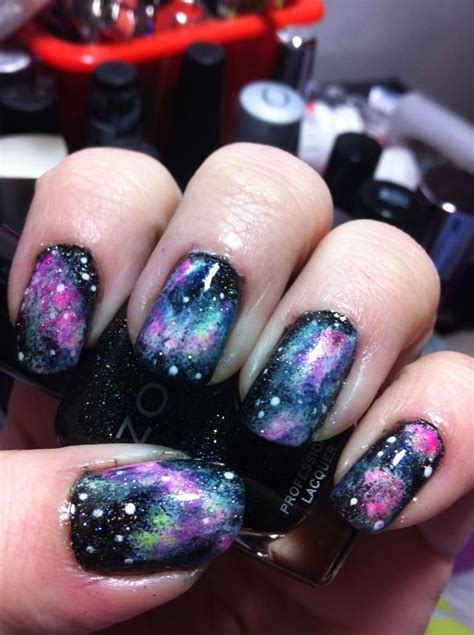 Pin By Aj On Nails Nails Nails Cosmic Nails Galaxy Nail Art Galaxy