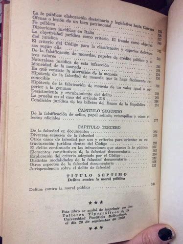 Tratado De Derecho Penal Colombiano Parte Especial Libro 2 Mercado Libre