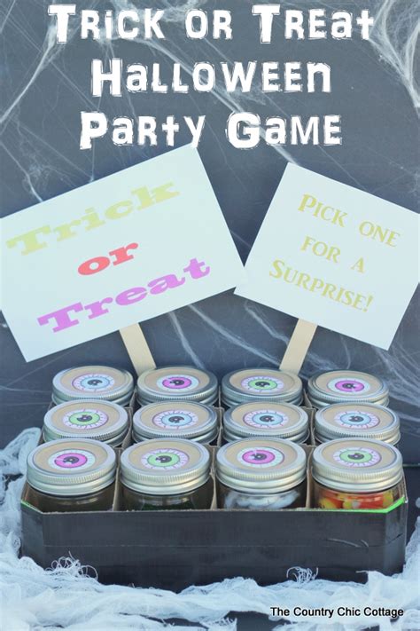 Trick Or Treat Halloween Party Game The Country Chic Cottage