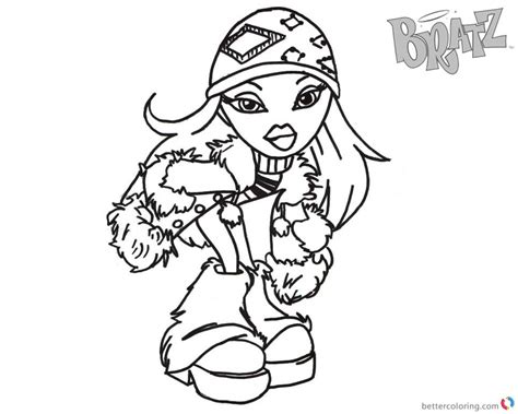 Search through more than 50000 coloring pages. Bratz Coloring Pages Babyz Doll Wear Winter Clothes - Free ...