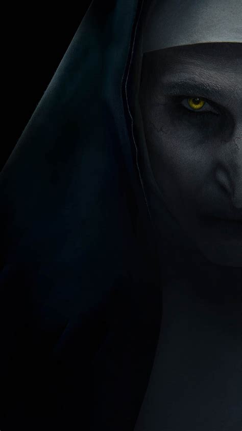 The Nun Scary Face Female Movie Horror Nun Hd Phone Wallpaper