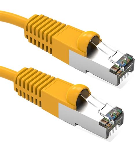 10ft Cat5e Ethernet Shielded Cable Yellow Cables4sure Direct
