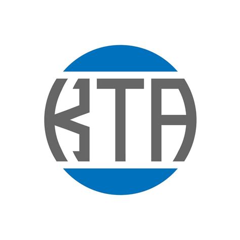 Kta Letter Logo Design On White Background Kta Creative Initials Circle Logo Concept Kta
