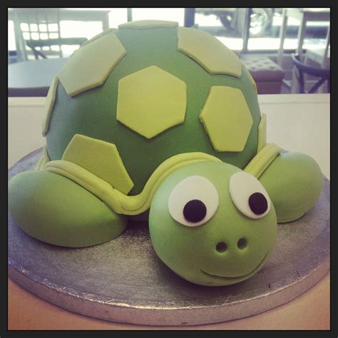 Pin By One Sweet Slice On Specialty Cakes Turtle Birthday Cake