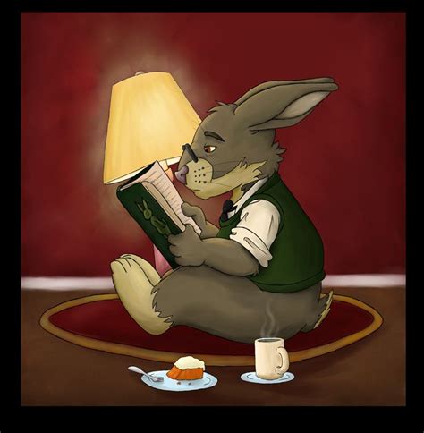 Reading Rabbit Animal Book Reading Art Book Art