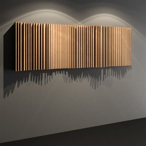 Wooden Acoustic Wall Panel 3d Model Turbosquid 1324572