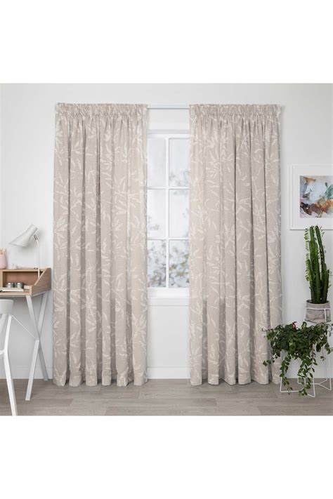 Evie Sand Readymade Sheer Pencil Pleat Curtain Curtain Studio Buy