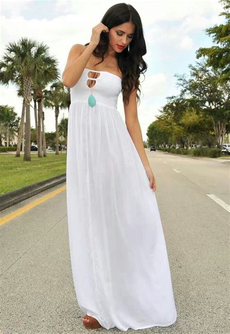 Long White Beach Dress Long White Beach Dress Beach White Dress Dresses