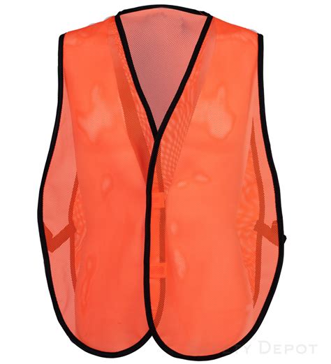 8018d Orange Mesh Economy Safety Vest