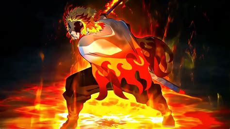 4k Anime Rengoku Kyojuro Flame Breathing 9th Form Edit Youtube