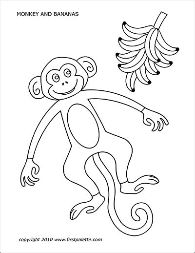 Free printable coloring pages & educational worksheets Gorilla | Free Printable Templates & Coloring Pages ...