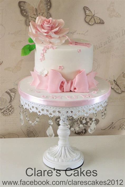 pink  white  birthday cake cake  clares cakes