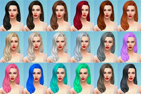 My Sims Blog Default Replacement Hair Using Pooklets V Textures By Deliriumsims