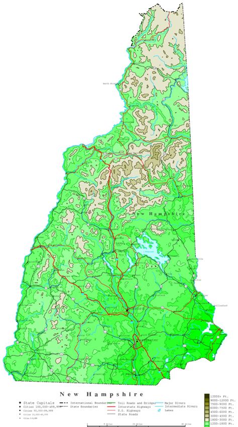 New Hampshire State Map Printable Printable Maps