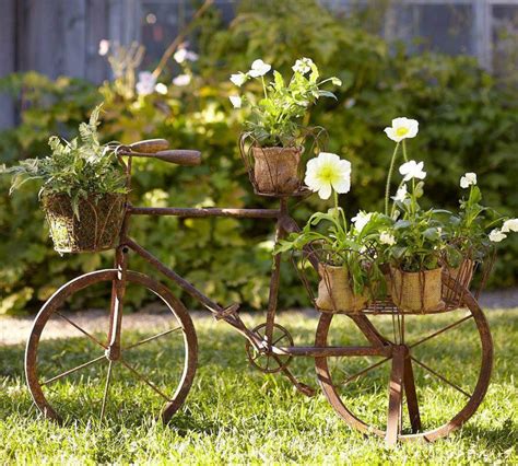 Antique Bike As Planter Diy Planters Garden Planters Backyard Garden