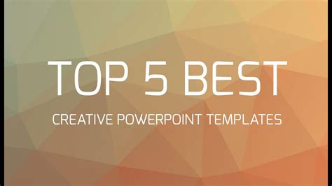 Top 5 Best Creative Powerpoint Templates Youtube