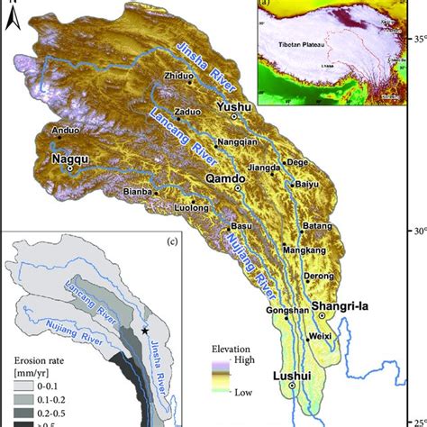 A Geomorphologic Map Of The Qinghai Tibet Plateau B Topography In