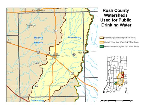 Rush County Watershed Map