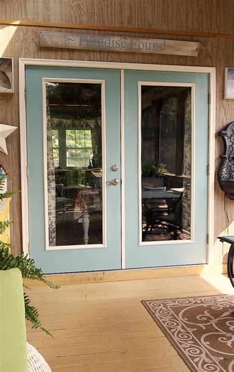 When the primer is dry, use a paintbrush to go over any trim work or details on the door. Before And After Patio Door Makeover | Exterior patio ...