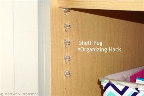 Organizing Tip For Shelf Pins